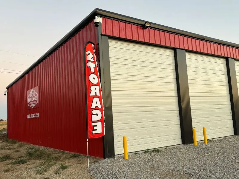 Two Lakes Storage boat and RV storage building near Kaw Lake, built by Wohletz Construction
